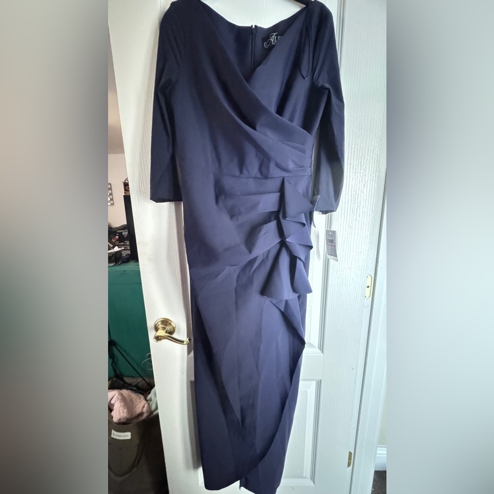 Alex Evening NWT Navy Blue dress size 10